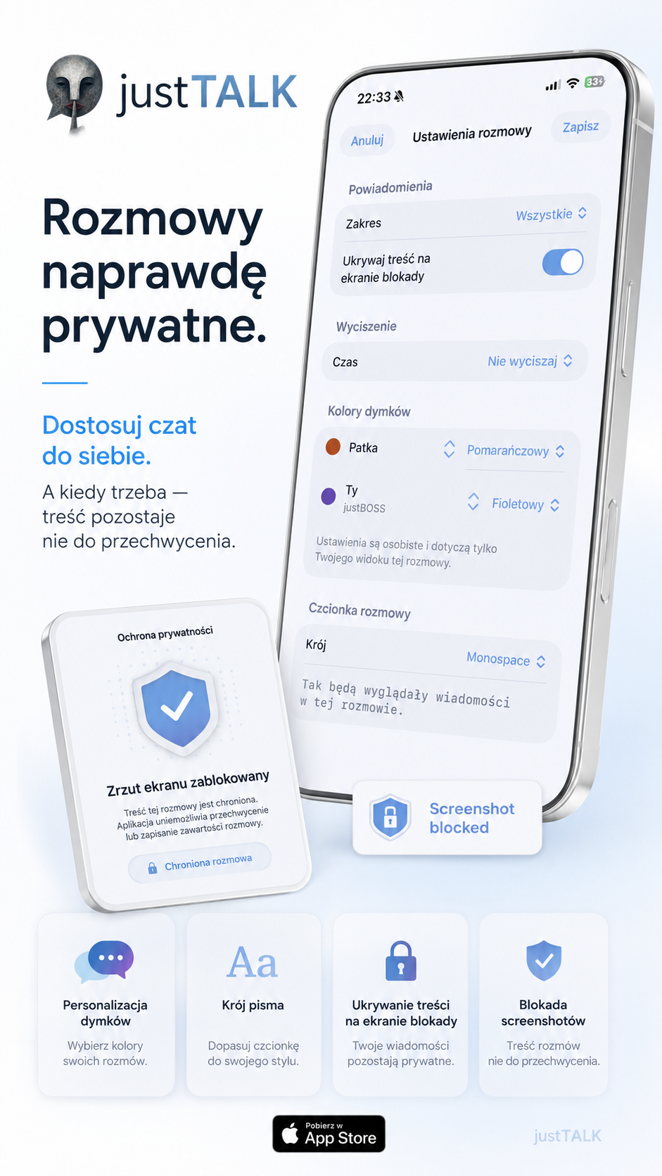 justTALK — rozmowy naprawdę prywatne